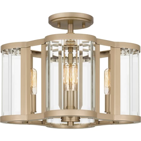 Quoizel Semi-Flush Mount Semi Flush 4 Lights Bronze Gold QSF6193BGD